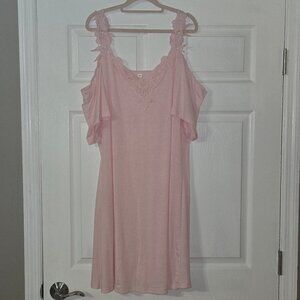 Pink cold shoulder tunic
